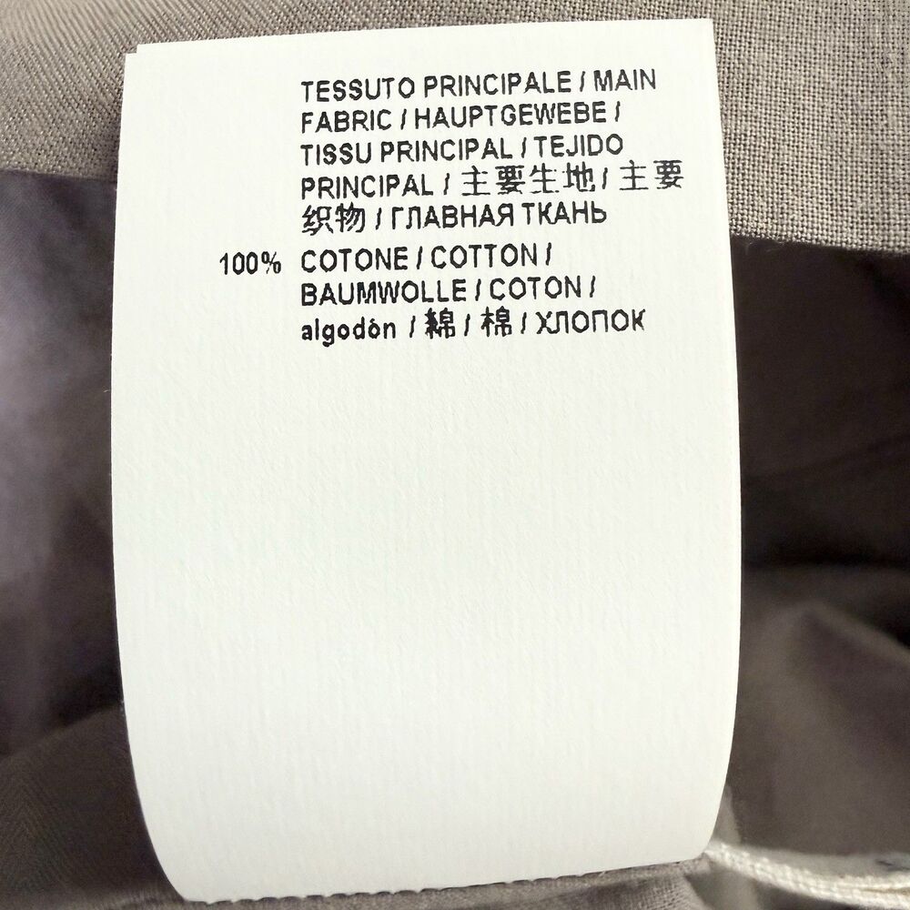 Marni Mock Neck Cotton Top Gray Peplum 3/4 Sleeve Minimalist Size 42 - Picture 8 of 10